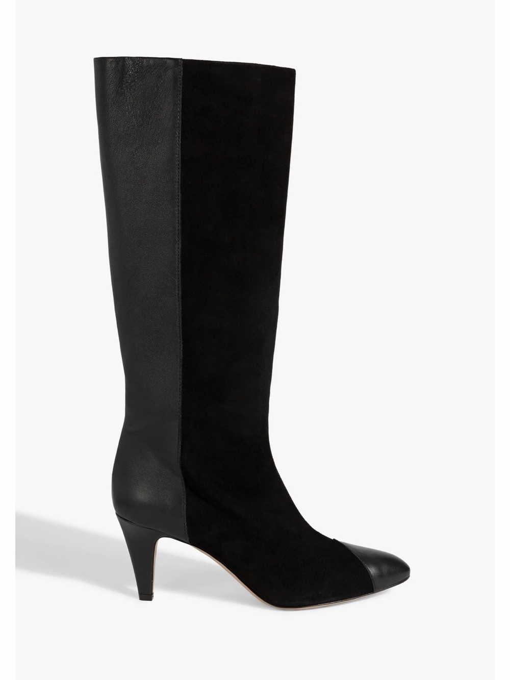 Isabel Marant Women's Black Suede and Leather Knee Boots